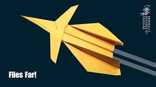 How to make a Paper Jet that flies Far - 150+ FEET PAPER AIRPLANE | Shark X