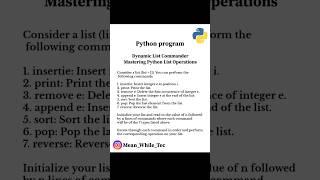 Expert level program for dynamic list commander