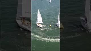 Match racing top mark action at the Congressional Cup