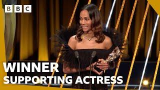 Zoë Saldaña wins Supporting Actress | BAFTA Film Awards 2025