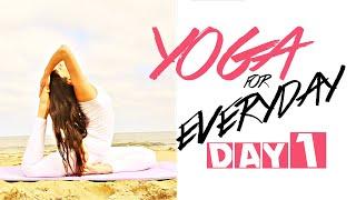 Full Body Morning Yoga Workout  I  7 Day Challenge - Day 1 I Yoga for Beginners