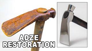 RUSTY ADZE RESTORATION #adze #restoration