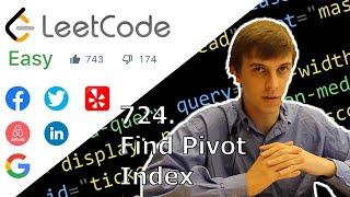 LeetCode Find Pivot Index Solution Explained - Java