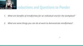 Mindfulness in the Workplace