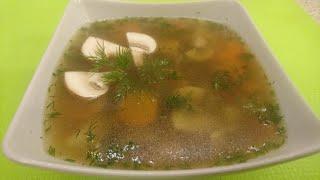 Лёгкий Грибной суп с шампиньонами в пост /mushroom soup