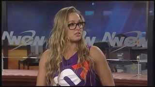 UFC Champ Ronda Rousey in Seattle discussing the Ultimate Fighter 18