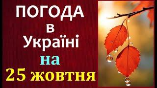 ТОЧНА ПОГОДА НА ЗАВТРА в Україні. 25 жовтня 2024 Прогноз ПОГОДИ / Магнітні бурі. Дощі #погодаукраїна