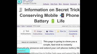 Cell Phone  Battery Conservation Trick ก้้้้้้ how to Extend & Preserve Cell Phone Battery Life 