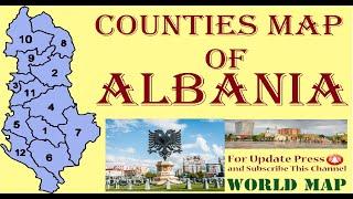 Political Map of Albania 2025/ Political Geography of Albania 2025 / States and Capital of Albania