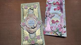 Anna Griffin 3D Rose concentric slimline frame dies, let's make a card!