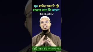 মৃত স্বামীর জান্নাতি স্ত্রী হওয়ার জন্য কি আমল করতে হবে? Sheikh Ahmadullah  #shortvideo