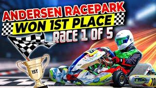 I won 1st place.  Race 1 of 5, Andersen Racepark. 3/25/23