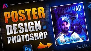 Photoshop Sports Poster Design Tutorial ft. M. Rizwan ( Cricketer )  ⏐ Azzi Graphics