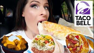 Trying the New Taco Bell Grilled Cheese Burrito  Natalie Nightwolf Mukbangs 