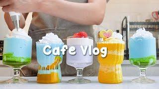 편안한 주말 1시간 모아보기지치고 힘들 땐 음료 ASMR로 힐링해요/카페 브이로그/1 hour/Cafe Vlog/ASMR/Tasty Coffee