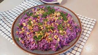 Самый вкусный турецкий салат из капусты! Салат из красной капусты. Турецкие рецепты.