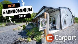 Metal Barndominium House Tour! - Carport Central