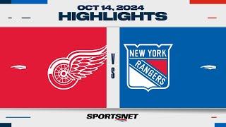 NHL Highlights | Red Wings vs. Rangers - October 14, 2024