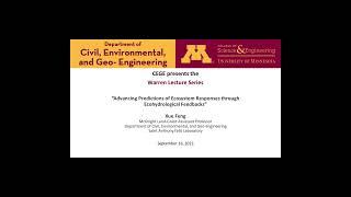 Predicting Ecosystem Responses - A Warren Lecture with Xue Feng