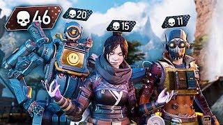 46 KILLS - The Most Kills in Apex Legends (46 Kill Squad World Record)