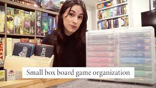 My NEW small box board game organization!