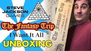 The Fantasy Trip I Want It All Box from Steve Jackson Games Unboxing