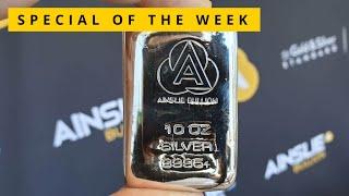 SPECIAL: Ainslie 10oz Cast Silver Bars (24hrs ONLY!)