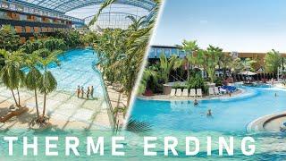 THERME ERDING & GALAXY ERDING - Impressionen (Attraktionen bei Tag/Nacht: Therme, Wellenbad) 4K 2020