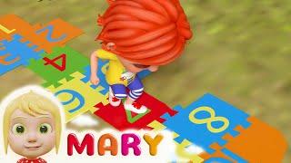 Hopscotch With Numbers | Mary's Nursery Rhymes