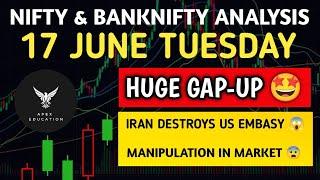 Nifty Tomorrow Prediction | Sensex Tomorrow Prediction | 17 June Tomorrow Market gap up or gap down