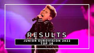 OFFICIAL RESULTS | JUNIOR EUROVISION 2022 | TOP 16 | JESC 2022