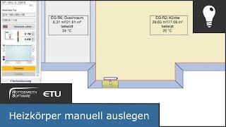 Heizkörper manuell auslegen - HottCAD