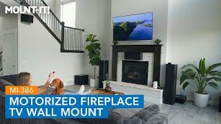 Motorized Fireplace TV Wall Mount | MI-386