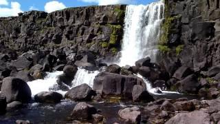 Öxarárfoss waterfall at Þingvellir