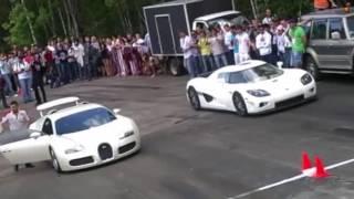 Bugatti Veyron vs Koenigsegg CCXF 60  310 km h  HD