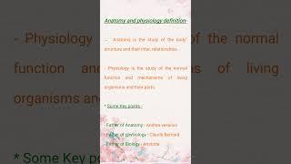 Anatomy and physiology definition #anatomy #physiology #nursingstudent #nursing #ytshorts #youtube