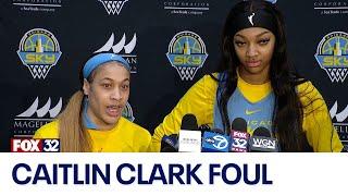 'Heat of the moment': Sky's Chennedy Carter, Angel Reese address Caitlin Clark foul