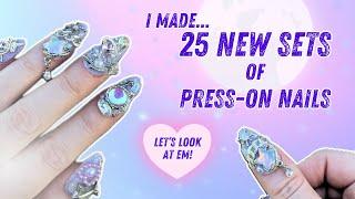 What I've been up to lately!  Showing over 25 pairs of press on nails 