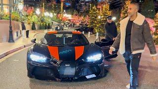 Billionaire Arriving with his BUGATTI CHIRON SS 300+ at Casino de Monaco!!