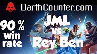 JML vs Rey + Ben Solo 5v5 SWGOH GAC Counter