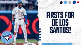 Luis De Los Santos collects first Major League hit AND RBI in the same game!