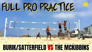 Men's Beach Volleyball Practice | Burik/Satterfield vs The McKibbin Brothers