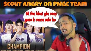 Scout Angry On a PMGC Team (18+) |Scout Reaction On Nova Xqf Winning.(Giveaway) #scout #xqf