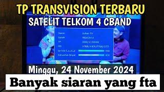 Frekuensi Transvision Telkom 4 terbaru November 2024 | Banyak siaran fta