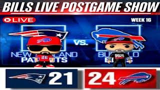 Bills Survive the Patriots 24-21 | Live Postgame Show | Week 16