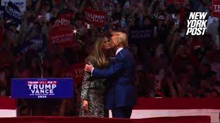 Donald Trump takes the stage to 20,000 roaring fans at Madison Square Garden for historic rally