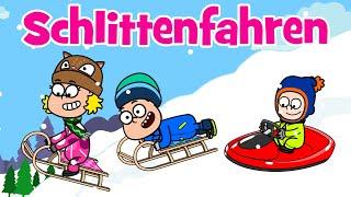  Kinderlied Winter Familie – Schlittenfahren | Hurra Kinderlieder | Winterlied