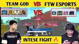 Team GoD vs Team FTW Intense Fight || GoDTusharOP vs FTW Gaming || YouTubers vs YouTubers PubgLite