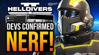 Helldivers 2 - Secret NERF Confirmed, DEVS Plan & Great NEWS!