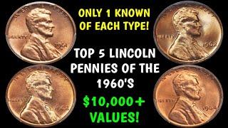 TOP 5 1960's Lincoln Pennies Worth A Fortune - Only 1 Known Of Each Date!